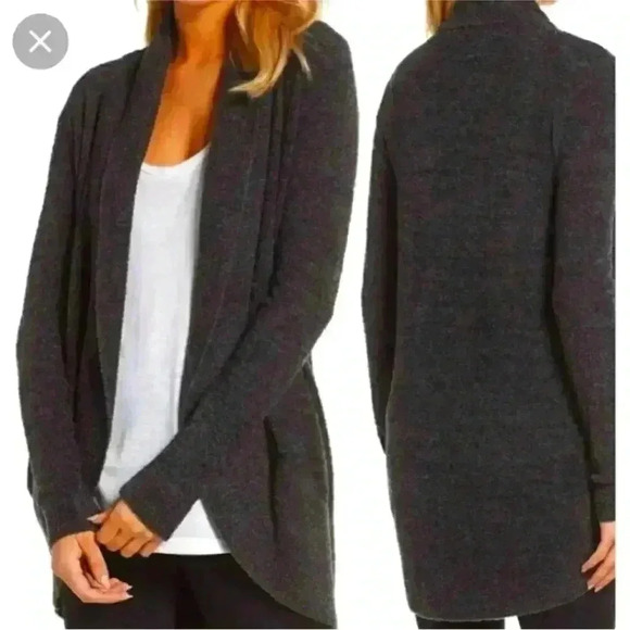 Barefoot Dreams open cardigan sweater Cozy Chic Lite XS Small gray loungewear - Picture 1 of 15